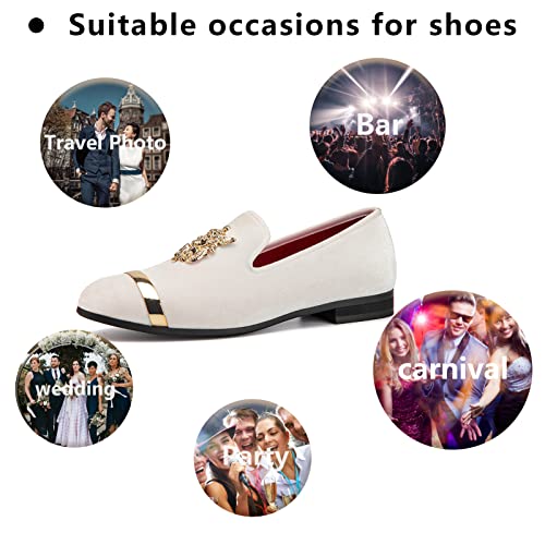 Image of Meijiana Men's Fashion Classic Microfiber PU Leather Loafers and Weeding Dress Shoes for Men