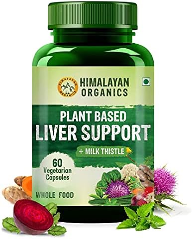 Kavir Plant Based Liver Support Supplement with Milk Thistle, Turmeric, Beetroot, Dandelion | Supports Digestion & Immunity | for Men & Women - 60 Veg Capsules