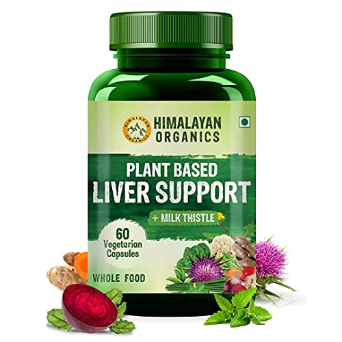 Ikj Plant Based Liver Support Supplement With Milk Thistle, Turmeric, Beetroot, Dandelion | Supports Digestion & Immunity | For Men & Women - 60 Veg Capsules #TOP17