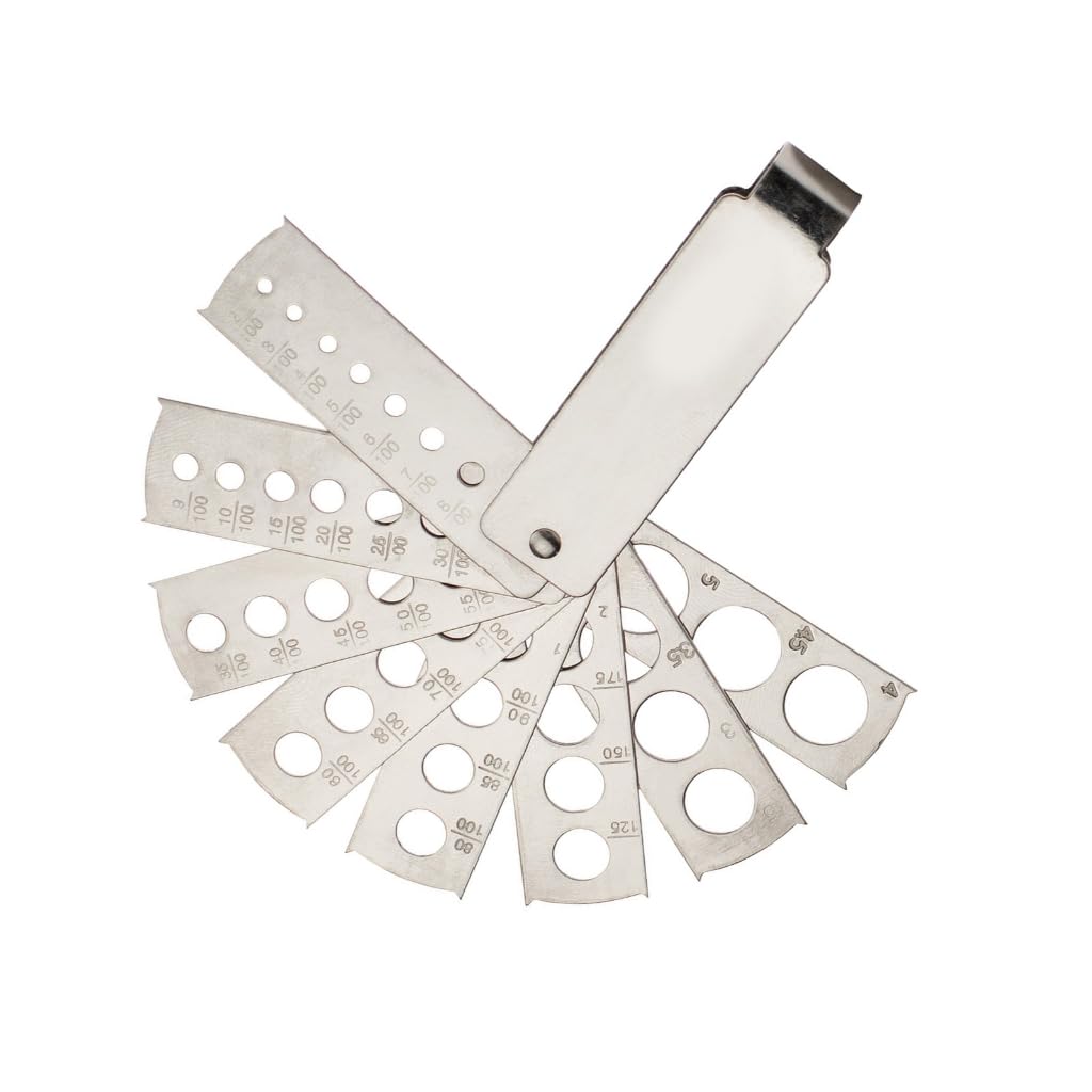 Zepfjhe 8 Sides Sturdy Stainless Steel Fan Gauge For Gemologists And Jewelers Measuring Diamonds And Gemstones With Performances