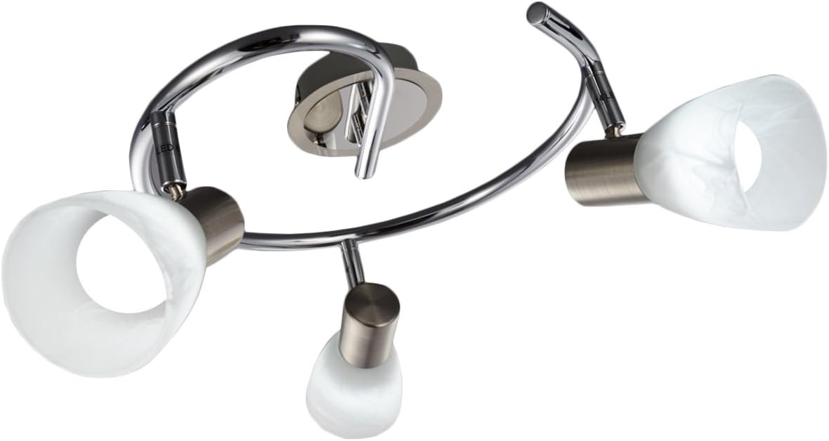 Lindby LED Deckenlampe Lisandra – 4-flammig, IP44 Spritzwassergeschützt, Chrom, 42x42x19 Cm