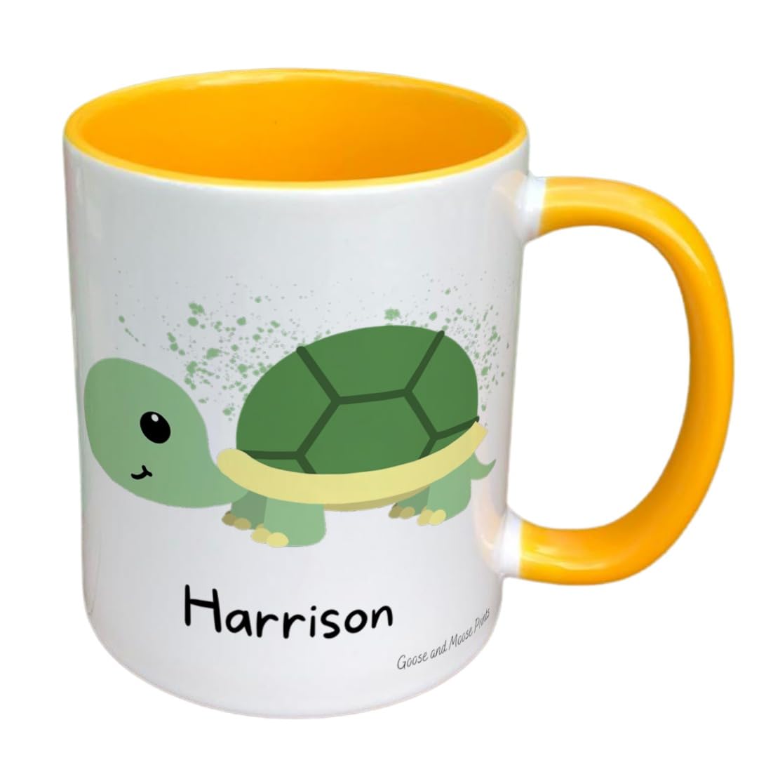 Personalised Tortoise Mug Gift - Present for Tortoise Lovers - Gifts for Reptile Owners - Personalised Reptile Mug - Country Style Mug (Pink)