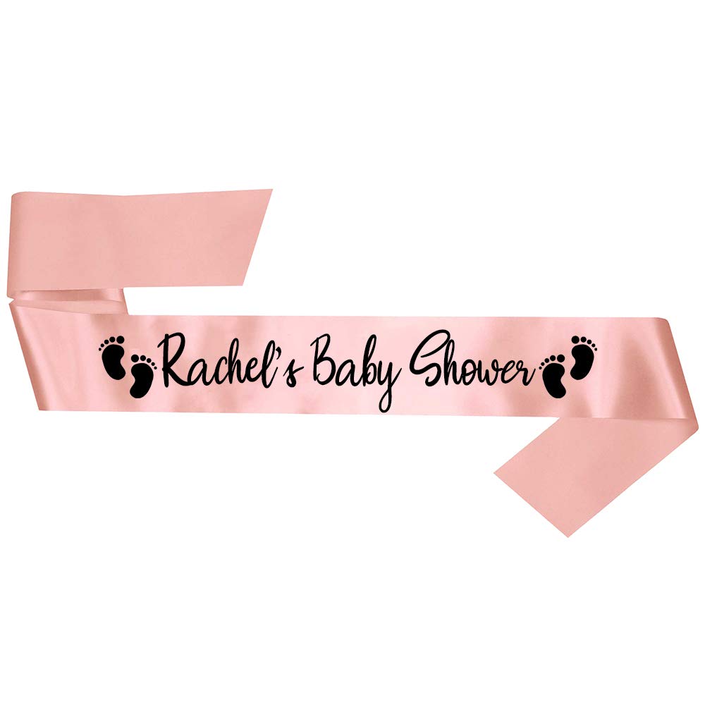 My Pretty Little Gifts Personalised Baby Shower Sash - Baby Feet Gift Sprinkle Newborn - Add Any Name
