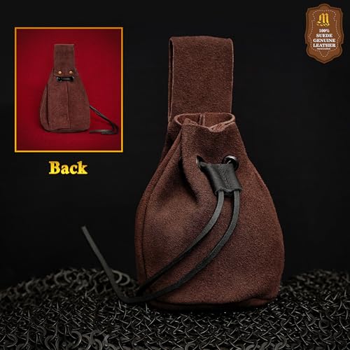 Mythrojan Medieval Drawstring Belt Bag, Ideal for SCA LARP Reenactment & Ren Fair3