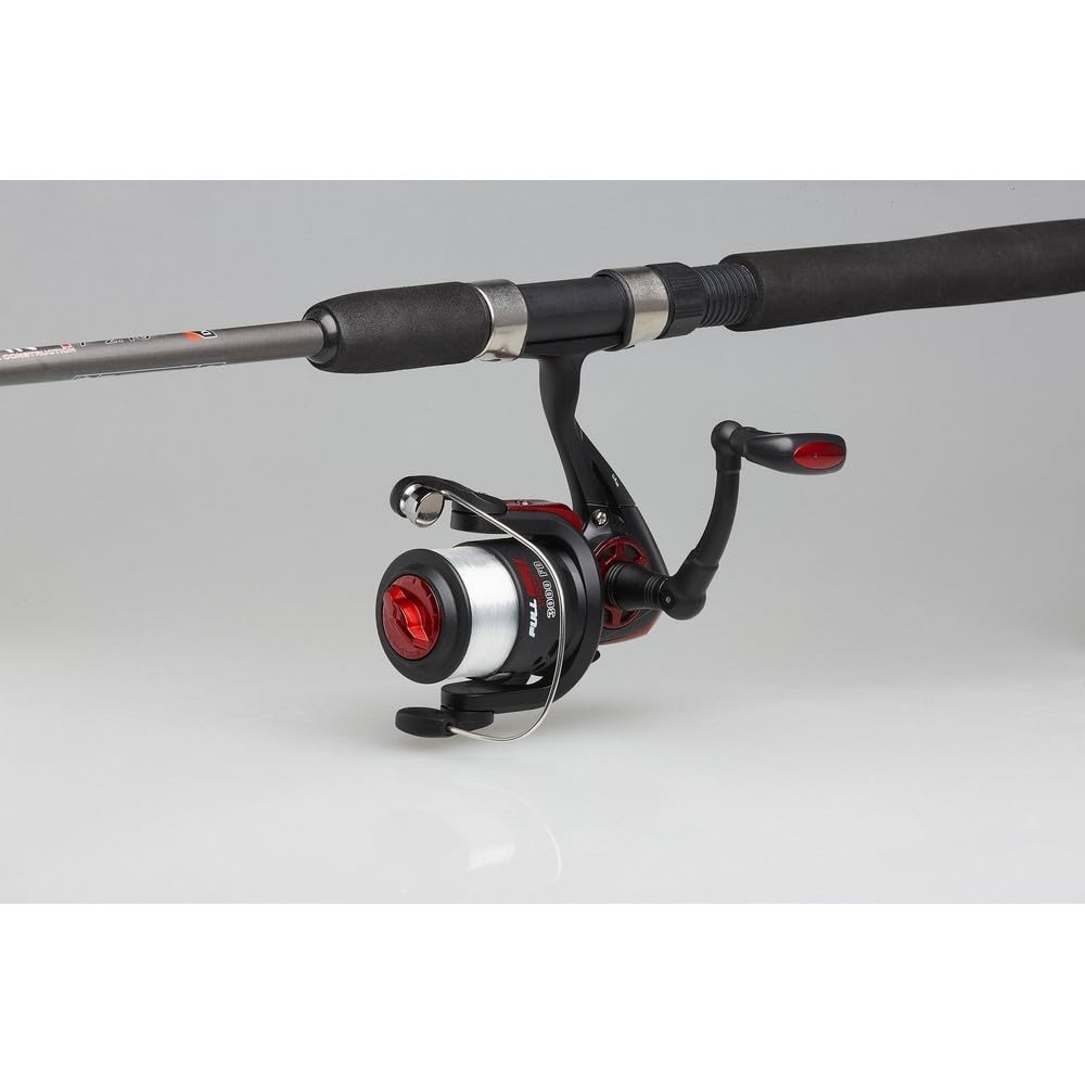 DAM Full Tech Spinning Combo, Freshwater Angler Fishing Rod & Reel Pike Perch Zander & More, Strong Leightweight & Versatile, Black & Grey, 1.80m - 2.7m Moderate Fast Rod, 2000-4000 Size Reel