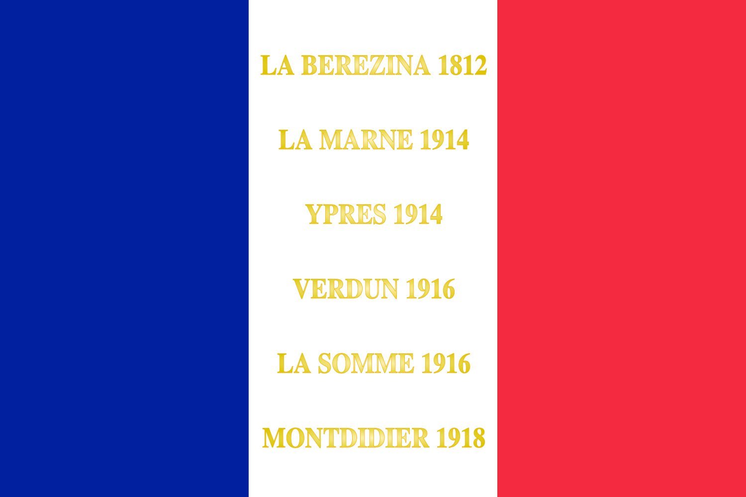 Drapeau Large 125e régiment d infanterie de ligne | drapeau