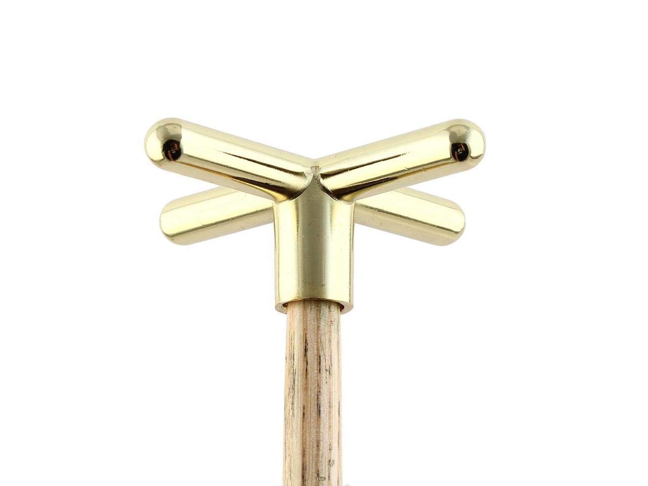 IRIS Cross Bridge Head Golden Brass Metal Bridge Head Screw On for Most Billiard/Pool Cue Sticks. (Golden) 3