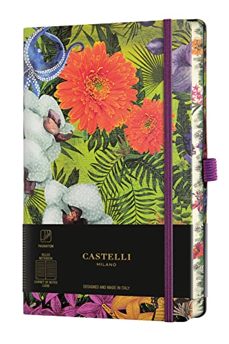 Castelli Milano - Cuaderno Cuarto Horizontal Eden Orchid En Oferta Castelli Milano - Cuaderno De Notas Línea Eden, Color Orchid Medium