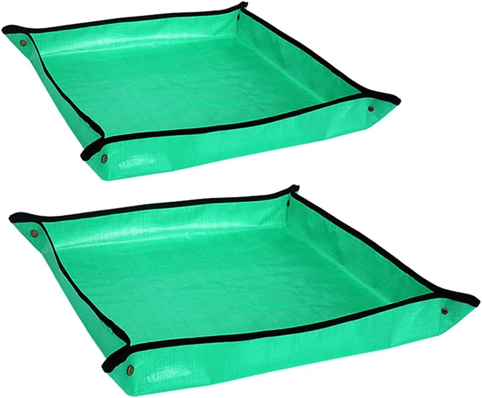 AA 2 Pcs Plant Repotting Mat Waterproof, Foldable Plant Transplanting Tarp