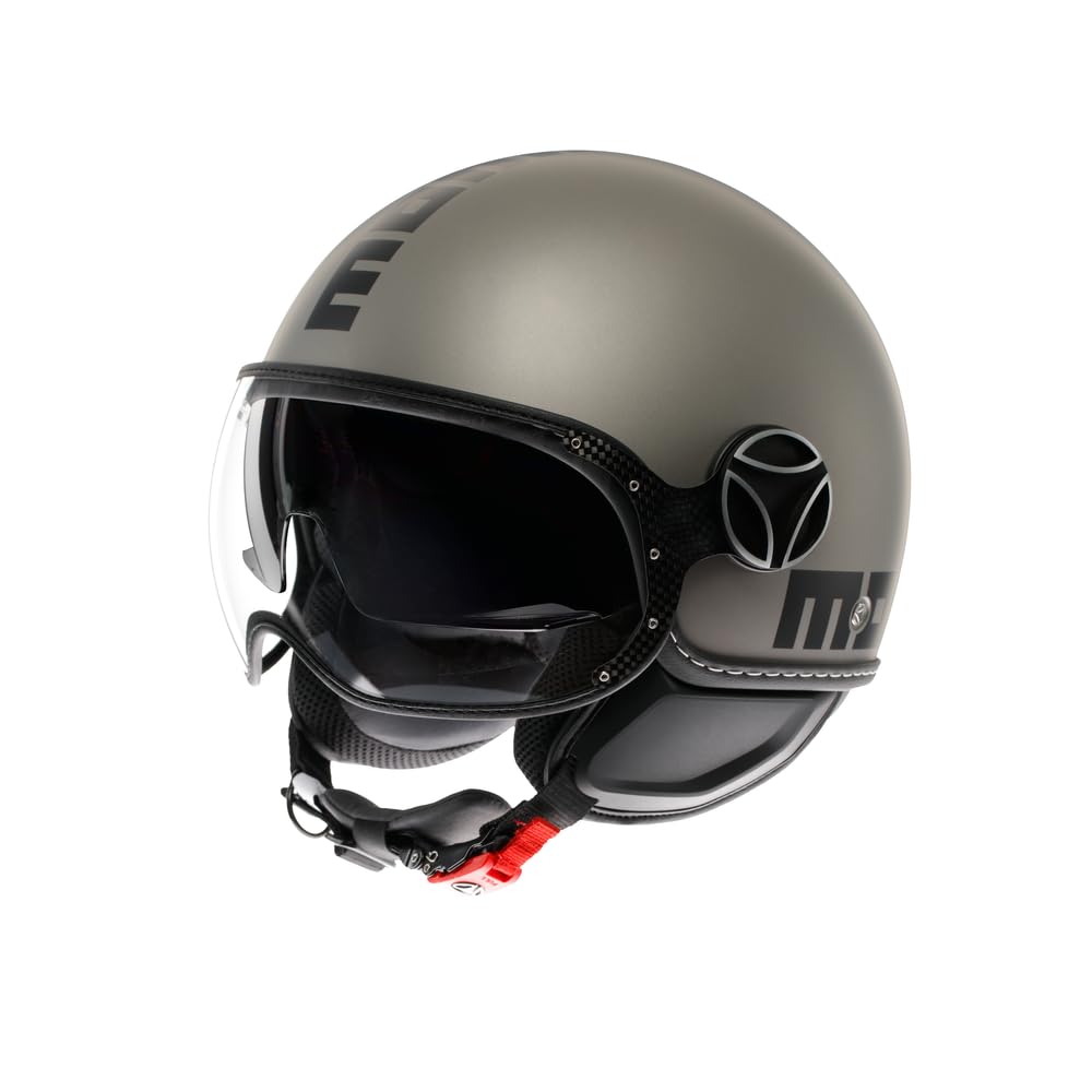 MOMODESIGN - FGTR EVO E2206, Jet-Helm mit Sonnenblende, offener Helm für Motorräder und Motorroller, für Männer und Frauen, Matt