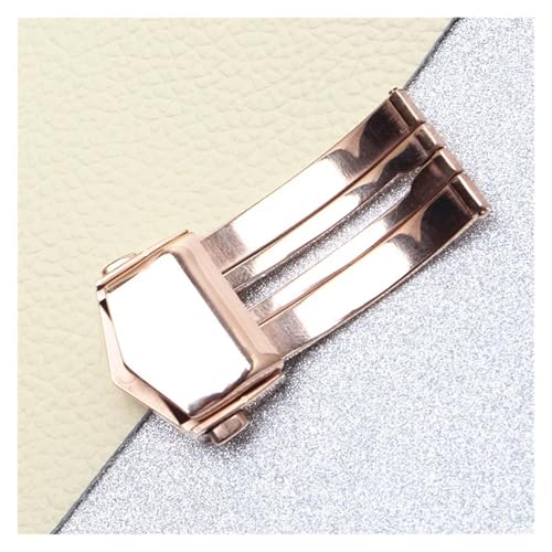 Hebilla de acero macizo para cierres plegables de reloj con acabado premium de 20mm 7