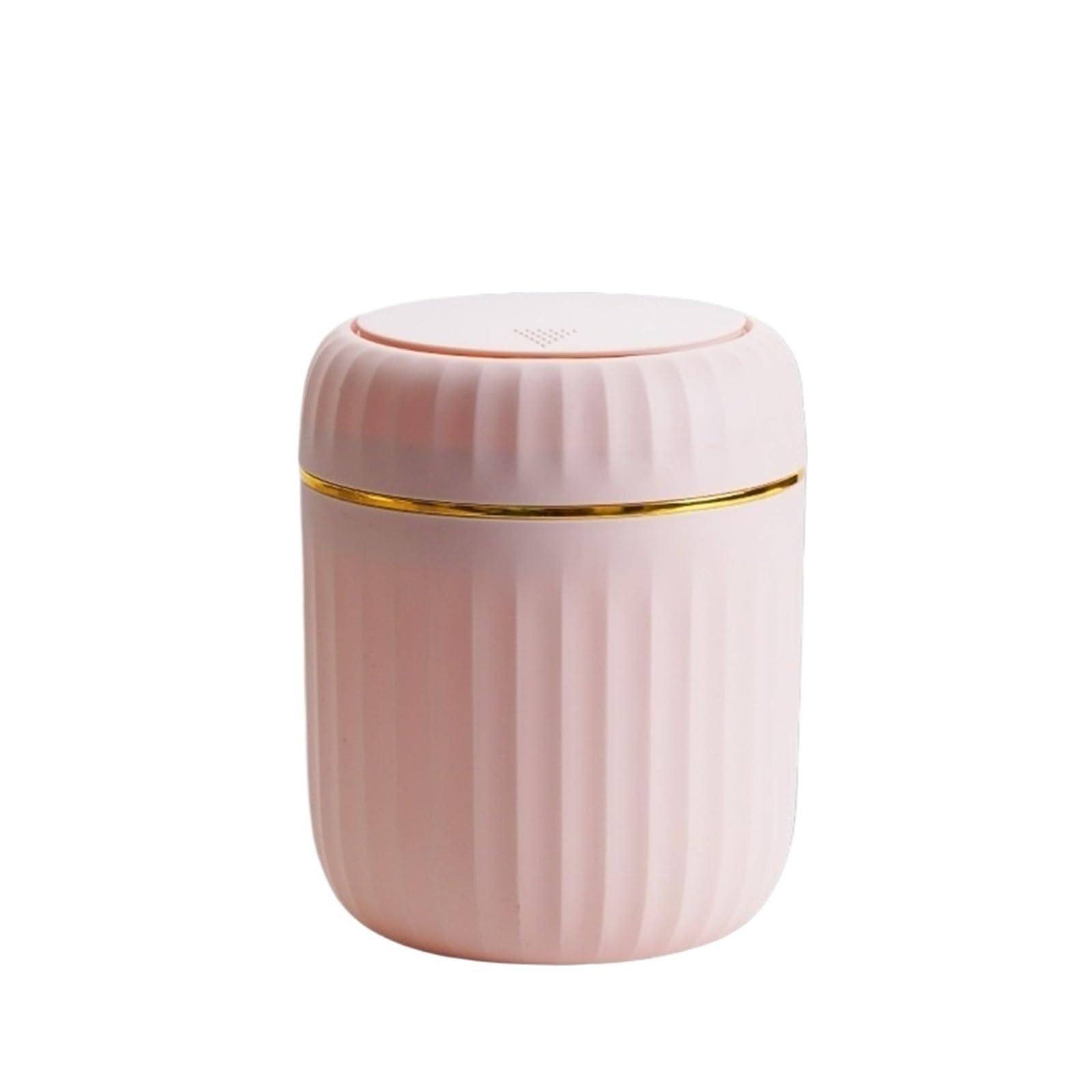 Mini Press Lid Wastebasket, Swing- Mini Desk Trash Can Multicolor 13x16.5cm(Pink)