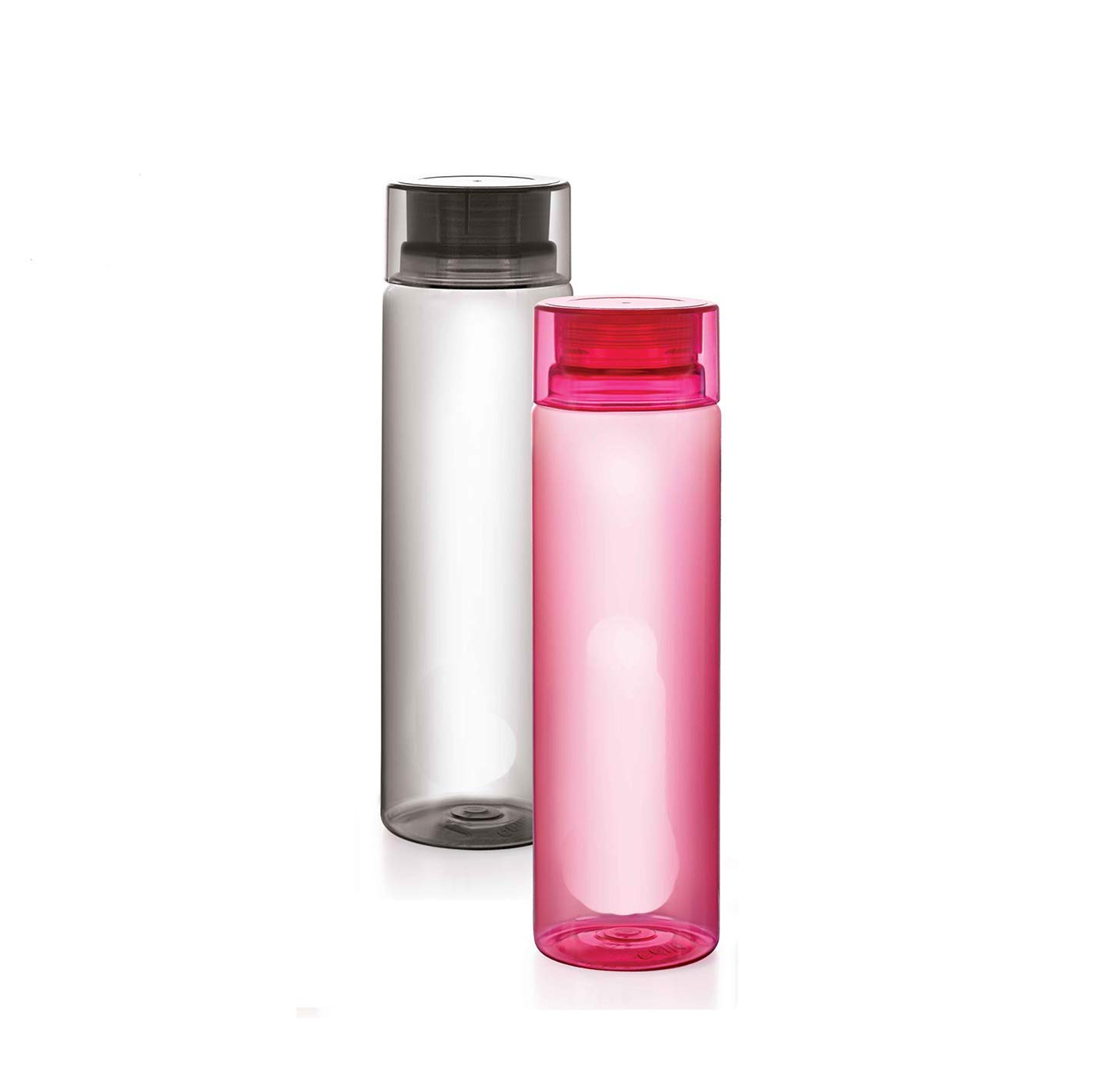 Homfine Aqua Go Set of 2 Pcs Water Bottle BPA Free, Freezer Safe for Water, Beverage etc (1Litter, Multi Colour)