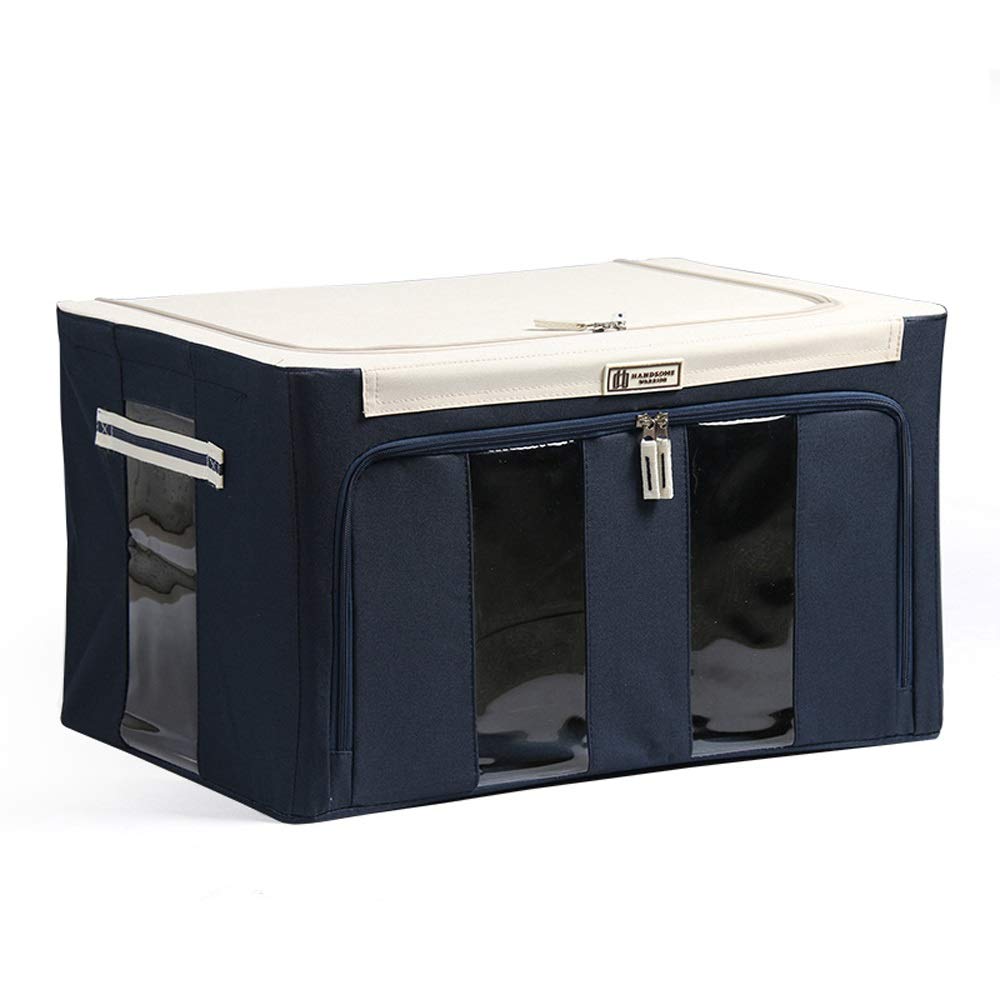 ETRGFTHU Storage Box Oxford Cloth Storage Box Clothes Storage Box Household Folding Box Storage Artifact Waterproof And Moisture-proof Environmental Protection Material(Dark blue)