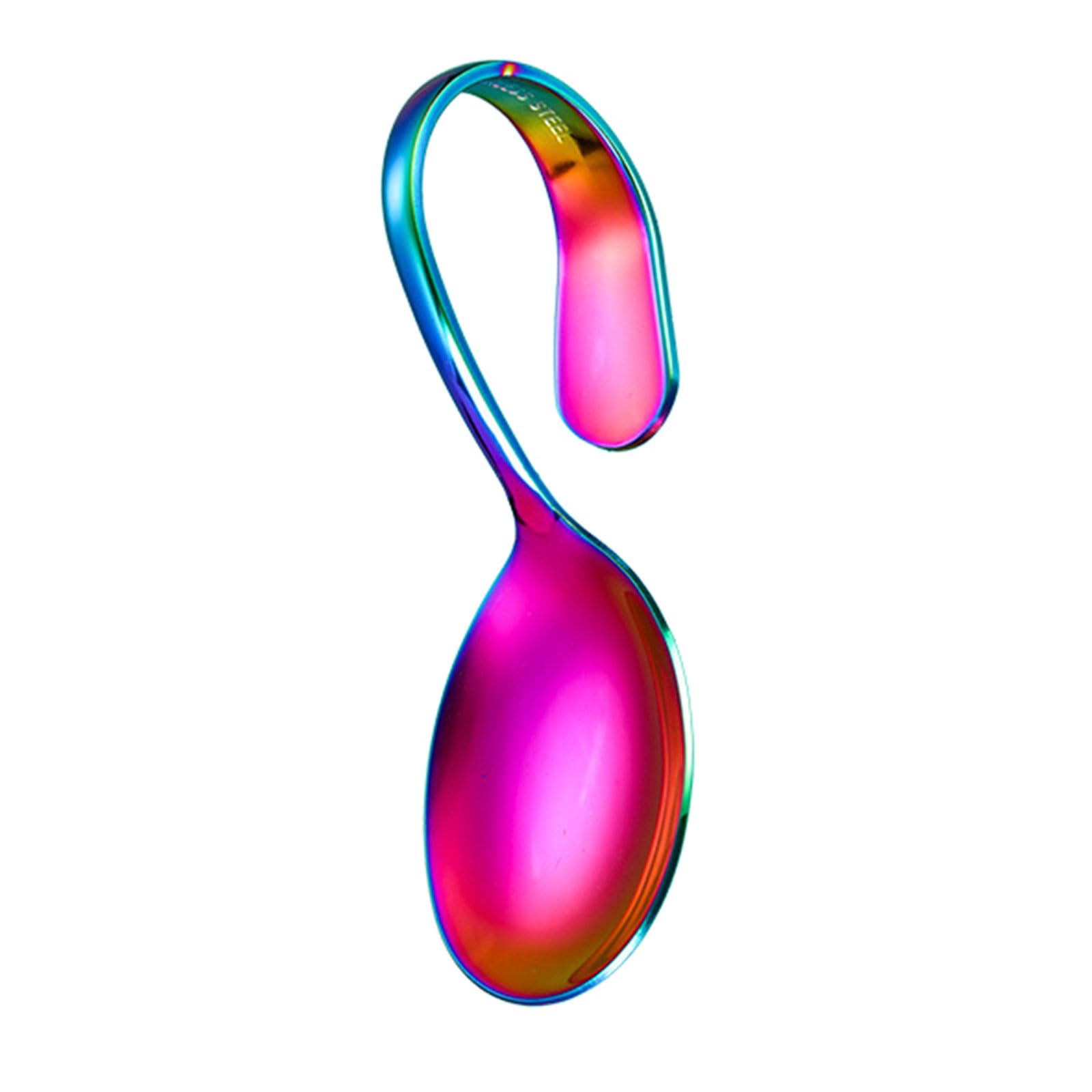 Tsophreniq Premium Metal Textured Spoon for Social Gatherings and Ethnic Cooking Presenting Smooth Profile Tableware Rustless Bend Spoon