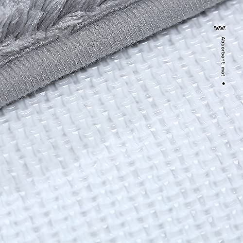 Oustore Badkamertapijt, antislip, pluche microvezeltapijt, badkamer, badmat, machinewas, badmat voor badkamer en keuken - Afbeelding 7