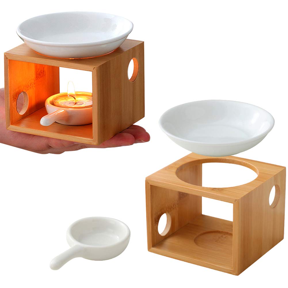 Amazon.co.jp: HIGHAWK 茶 香炉 アロマ炉 茶香炉 竹製 セラミック