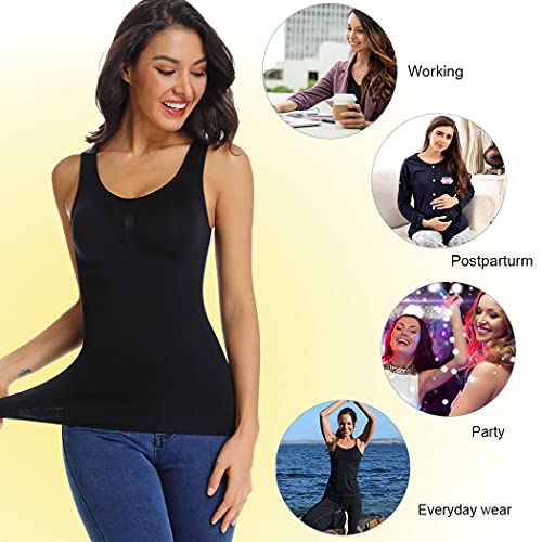 Image of JOYSHAPER Women's Cami Shaper Tummy Control Padded Bra Camisole Cami Compression Tank Top Shapewear Body Shaper