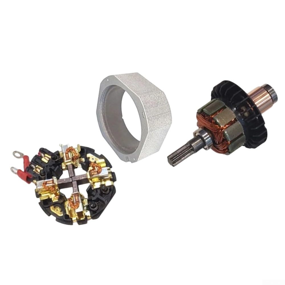 Kit di ricambio per armatura con porta spazzola di carbone e per unità di giogo per driver DTD152, componenti del motore del trapano elettrico e cacciavite a batteria per pezzi di ricambio (3 pezzi)