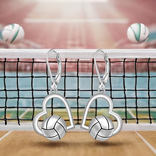 Volleyball Earrings for Women Dangle Volleyball Earrings Sterling Silver Volleyball Jewelry Competition Game Souvenir Christmas Gifts2