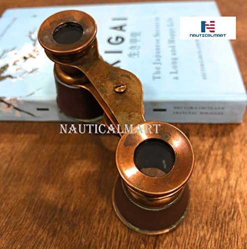 Binoculares de ópera náuticos de latón antiguo miniatura 4