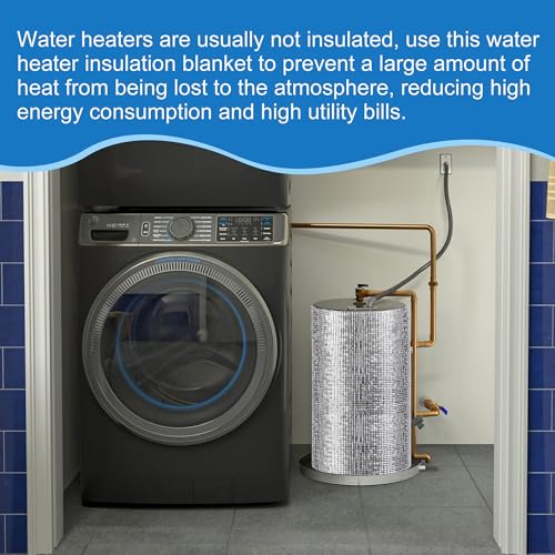 Moonoom 3M Water Heater Blanket Insulation Wrap,9.8X 1.3Ft Aluminum Foil Hot Water Heater Cover,Hot Water Heater Jacket thumb #4