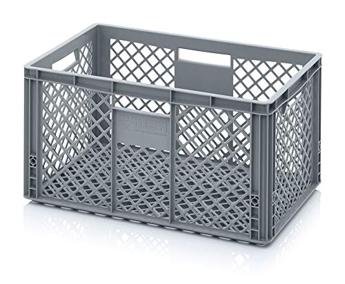 Auer Packaging Eurobehälter 60 x 40 x 32 durchbrochen - Bäckerkiste EO 64/32 Brotkiste Aufbewahrungsbox 60x40x32 Lagerkiste Transportbox Box für Obst Gemüse Brot