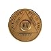 34 Year Bronze AA (Alcoholics Anonymous) - Sober / Sobriety / Birthday / Anniversary / Recovery / Medallion / Coin / Chip by Generic