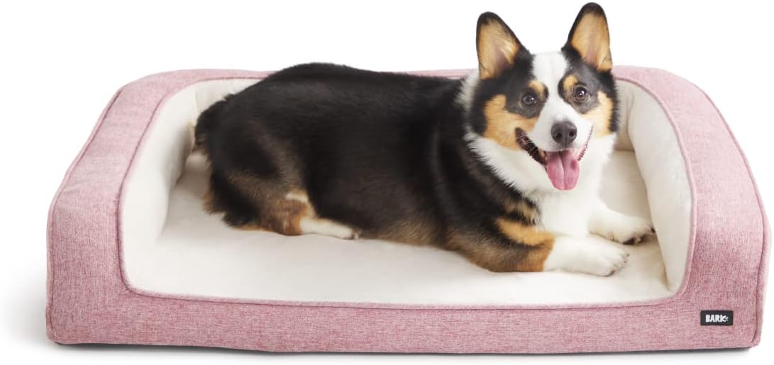 Barkbox Memory Foam Dog Bed with High Density Foam Base for Orthopedic Joint Relief - Crate Lounger, Dog Couch or Sofa Pet Bed - Machine Washable Cover and Water-Resistant Lining - Toy Included