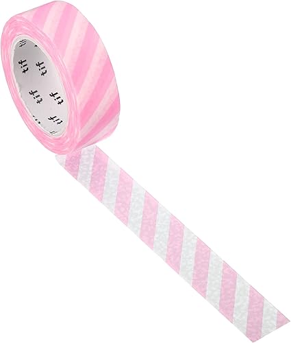 PATIKIL Cinta holográfica Washi de 0.59 pulgadas x 10.93 yardas, 1 rollo de calcomanías autoadhesivas con patrón de rayas para decoración de