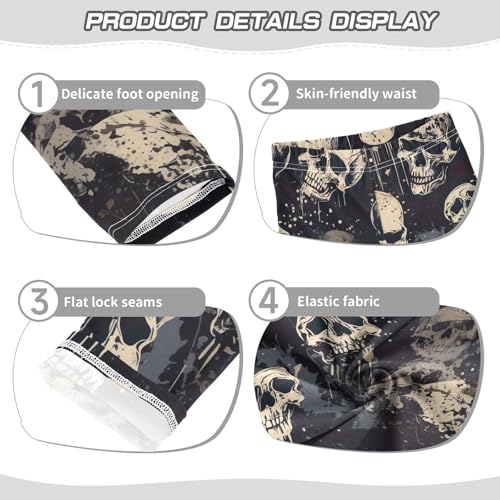 Kids High Waist Gothic Skull Leggings for Toddler Girls 4T 202b31763