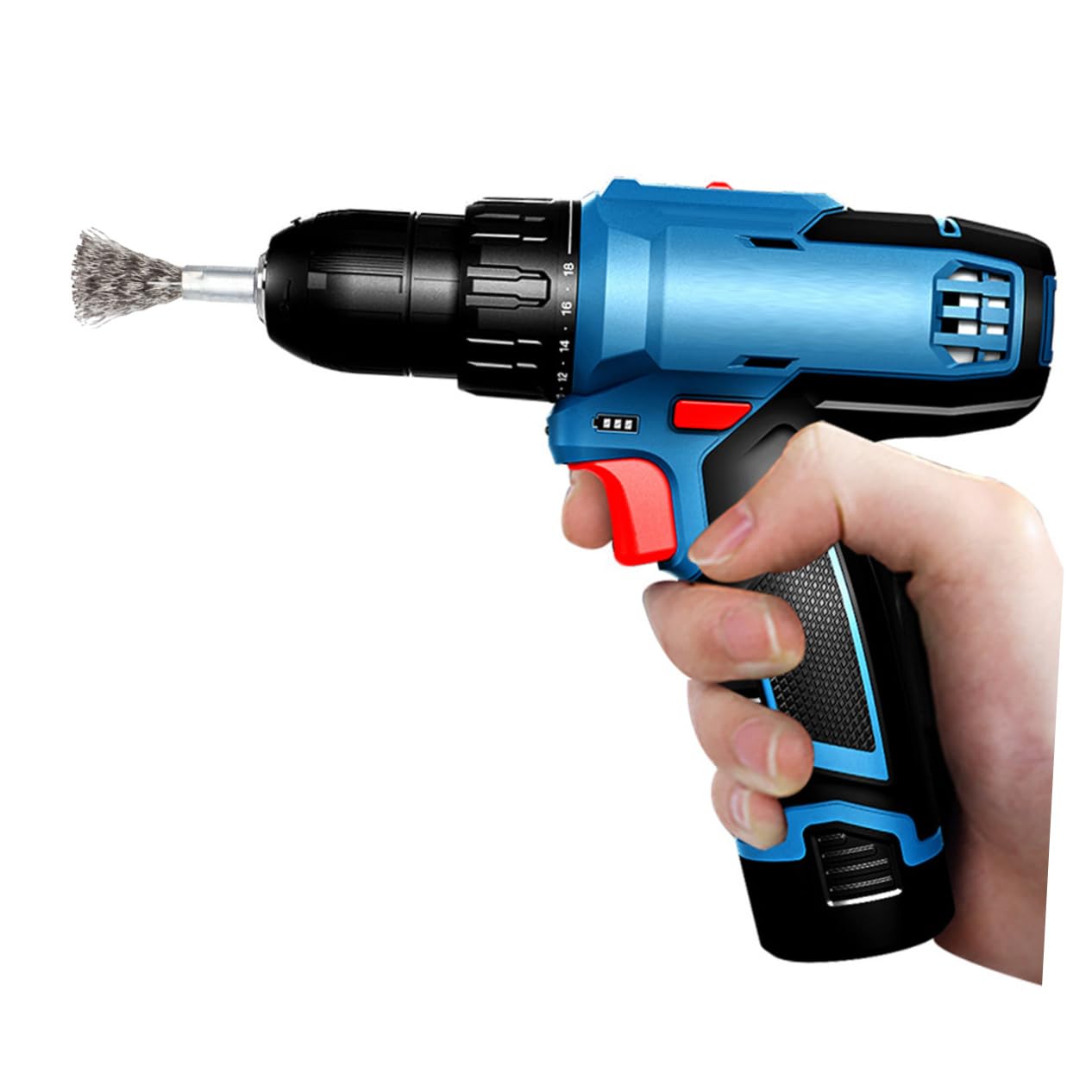 TOVINANNA 5Pcs Stainless Steel Wire Brush for Handheld Electric Drill Durable Test Tube Brush Heads for Polishing Grinding and Surface Cleaning Accessory for Shop Use