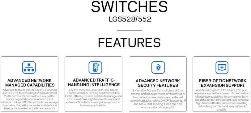 Product Deal Linksys 24 - Port Gigabit Managed Switch with 2 SFP Combo Ports (LGS528) Best Deal Cheap 🛒 Linksys 24 - Port Gigabit Managed Switch with 2 SFP Combo Ports (LGS528)