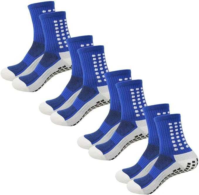 Men's Grip Soccer Socks Non Skid Socks Anti Slip Non Slip Grip Pads for Football Basketball Sports Socks_(Pack Of 04)-image-12