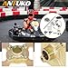 ANTUKO 32 in/815mm Go Kart Rear Axle Assembly Kit with Shaft & Hub & Chain & Brake Master Cylinder Replacement for Go Kart ATV