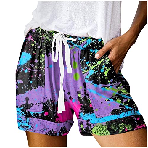 Pantaloncini da Trekking Donna Ginocchio Bagno Corsa Up Leggeri Nuoto Femminile Economici Verde Bianca Pinocchietto Dietro Marca Fino Fit Camminare Training Saldo Intera
