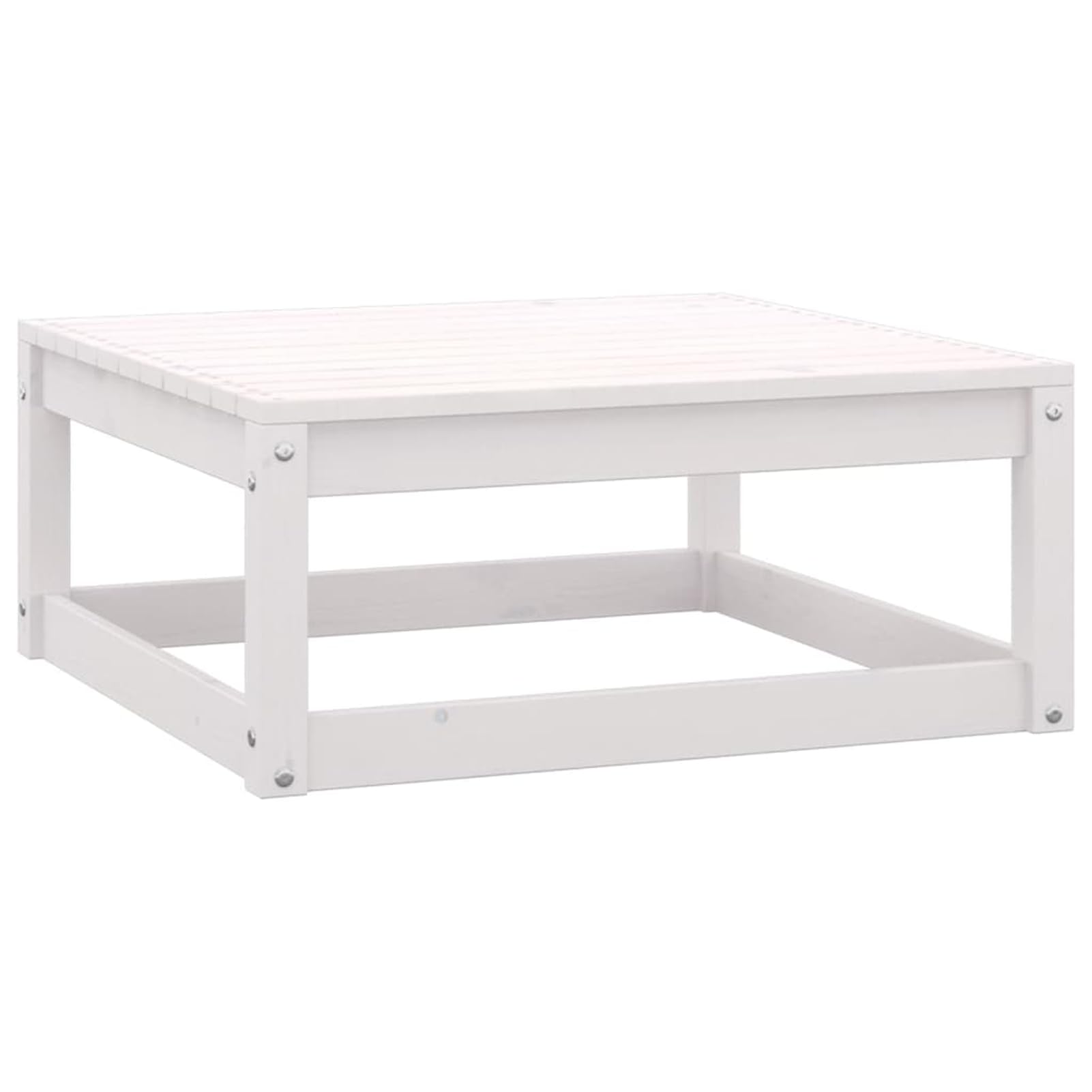 Homgoday Muebles de jardín 4 Piezas con Cojines de Madera de Pino Maciza Conjunto de Jardin Exterior mobiliario Jardin para jardín, terraza, Exterior Cojín Incluido Blanco
