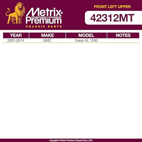 Miniatura 10 de Metrix RK621690 - Conjunto de brazo de control superior delantero izquierdo y rótula para Infiniti G35 2003, Infiniti G35 RWD 2004-2006, Infiniti