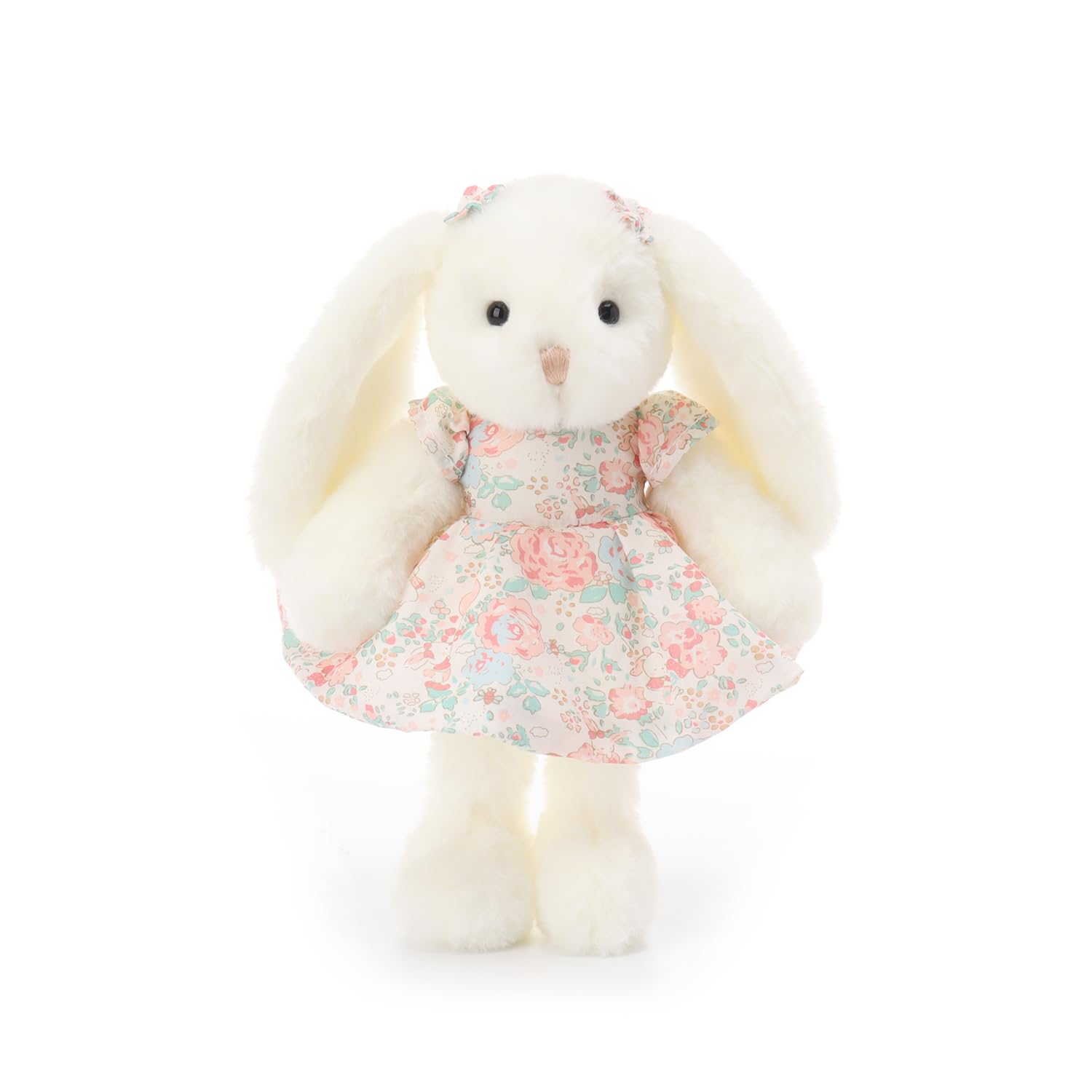 Apricot Lamb Rose Bunny Rabbit Plushies Stuffed Animals for Baby Girl and Boy, Soft Cute Plush Toys for Kids, 6.7 Inches