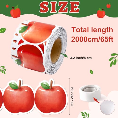 Image of BeYumi Watercolor Apple Border Trim - 65ft Back to School Apple Shape Rolled Border Trim Pastel Watercolor Bulletin Board Set Classroom Office Chalkboard Kindergarten Elementary Home Party Decoration
