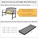 idee-home Outdoor Bench Cushion Waterproof, Bench Cushions for Outdoor Furniture, Patio Porch Swing Replacement Seat Pad with Ties for Garden Backyard, 48 x 18 Inch Dark Grey