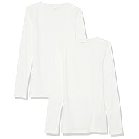 Amazon Essentials Top Girocollo in Maglia a Costine a Maniche Lunghe vestibilità Slim