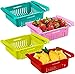 Lot de 4 boîtes de rangement rétractables en plastique pour réfrigérateur - Économie d'espace - Pour légumes et fruits