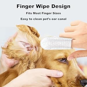 Dog Ear Cleaner Finger Wipes  2 Pack | 100 Count Dog Ear Wipes for Dogs  Cats Gently Remove Ear Wax Dirt  Odor Pet Cleaning Wipes  Cucciolini Doodles Dog ear cleaner finger wipes  2 pack | 100 count dog ear wipes for dogs  cats gently remove ear wax dirt  odor pet cleaning wipes   cucciolini doodles
