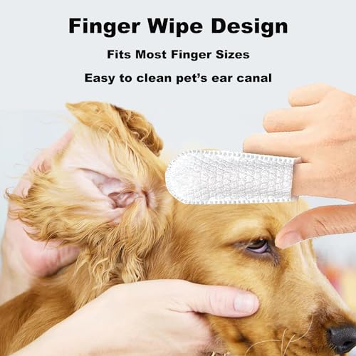 Dog Ear Cleaner Finger Wipes  2 Pack | 100 Count Dog Ear Wipes for Dogs  Cats Gently Remove Ear Wax Dirt  Odor Pet Cleaning Wipes  Cucciolini Doodles Dog ear cleaner finger wipes  2 pack | 100 count dog ear wipes for dogs  cats gently remove ear wax dirt  odor pet cleaning wipes   cucciolini doodles