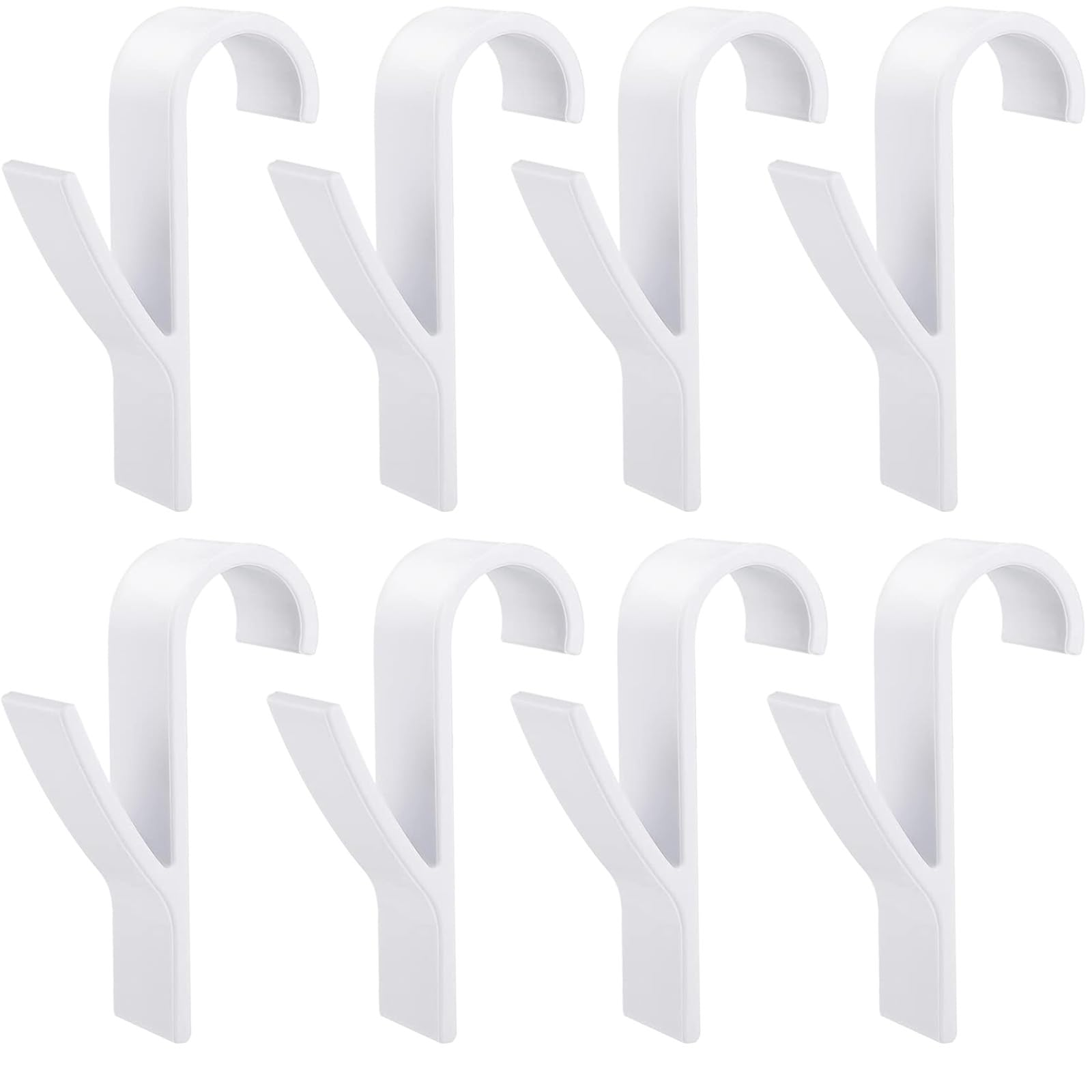 LICQIC 8 Pcs Towel Radiator Brackets Hooks, Bathroom Heated Towel Rail Hooks for All Standard Radiators, White