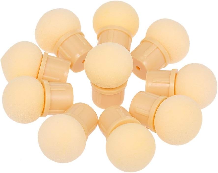Double-ended 10Pcs Replaceable Round Sponge Heads for Manicure Gradient Blooming Brush Shade Maker UV Gel Polisher Nail Art Tools Replacement-head