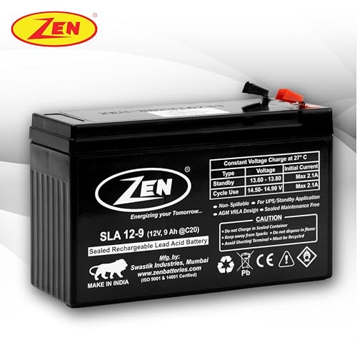 ZEN 12 Volt 9 Ah SMF/VRLA Battery |Solar for UPS, Inverters, and Solar Applications. - Image 6