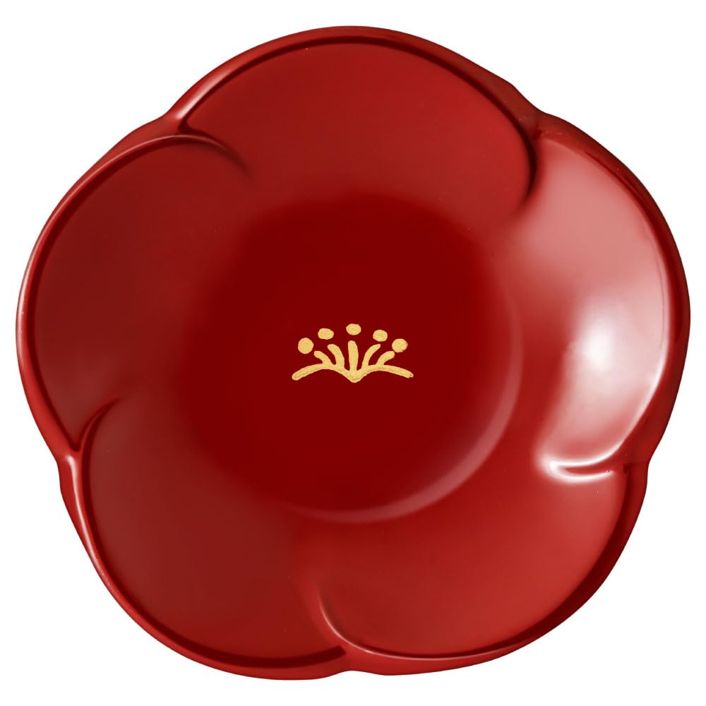 Echizen Lacquer Small Plum Bean Plate – Vermillion