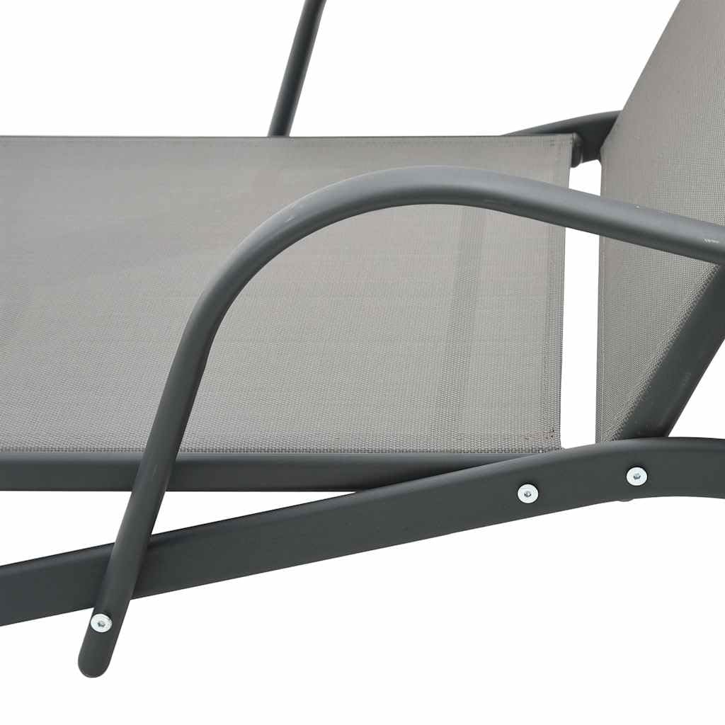 Leżak do opalania ze stali i tekstylenu, regulowany, z oparciem i 2 kółkami, odporny na warunki atmosferyczne, składany i ergonomiczny, na balkon, taras i do wypoczynku na świeżym powietrzu